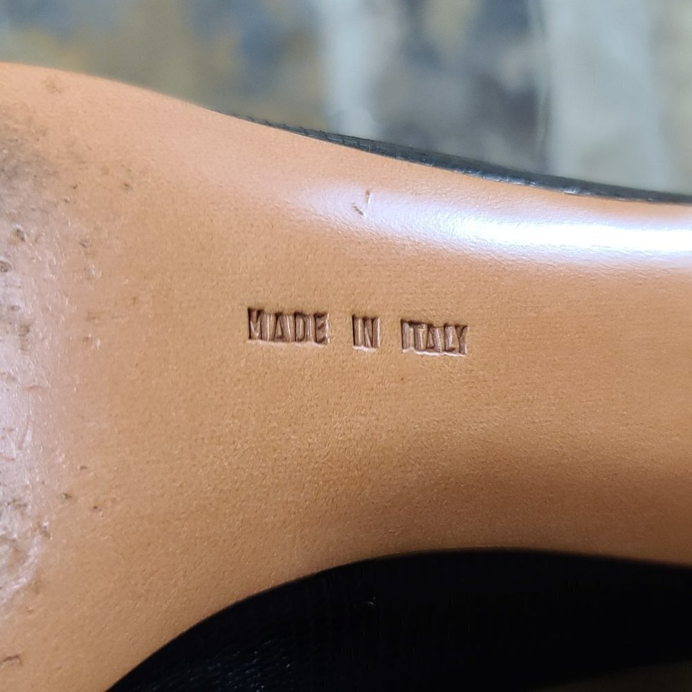 SALVATORE Ferragamo Black Vintage Heels 9.5 - Picture 7 of 9